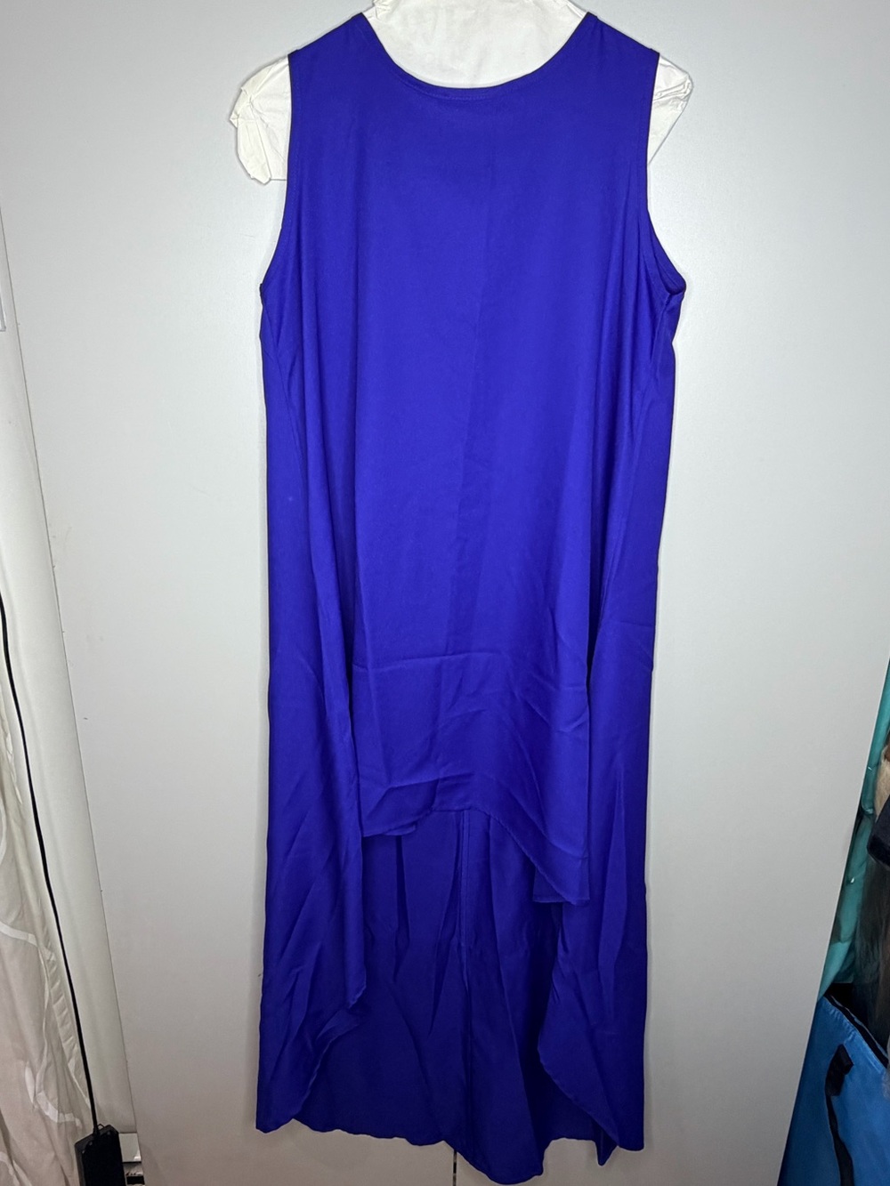 Royal Blue Sleeveless High-Low Dress Size M - Picture 2 of 5